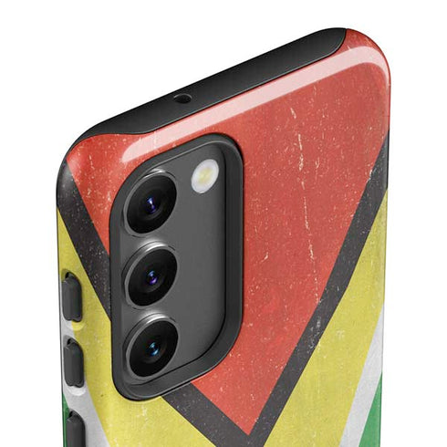 Guyana Flag Distressed Galaxy S23 Pro Case